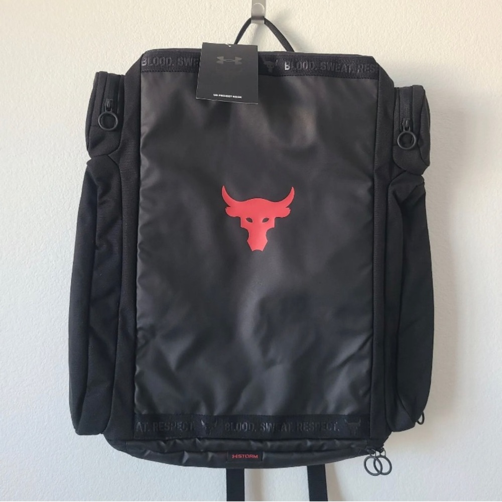 Under Armour Project Rock Duffle Backpack Bag 1376459-001